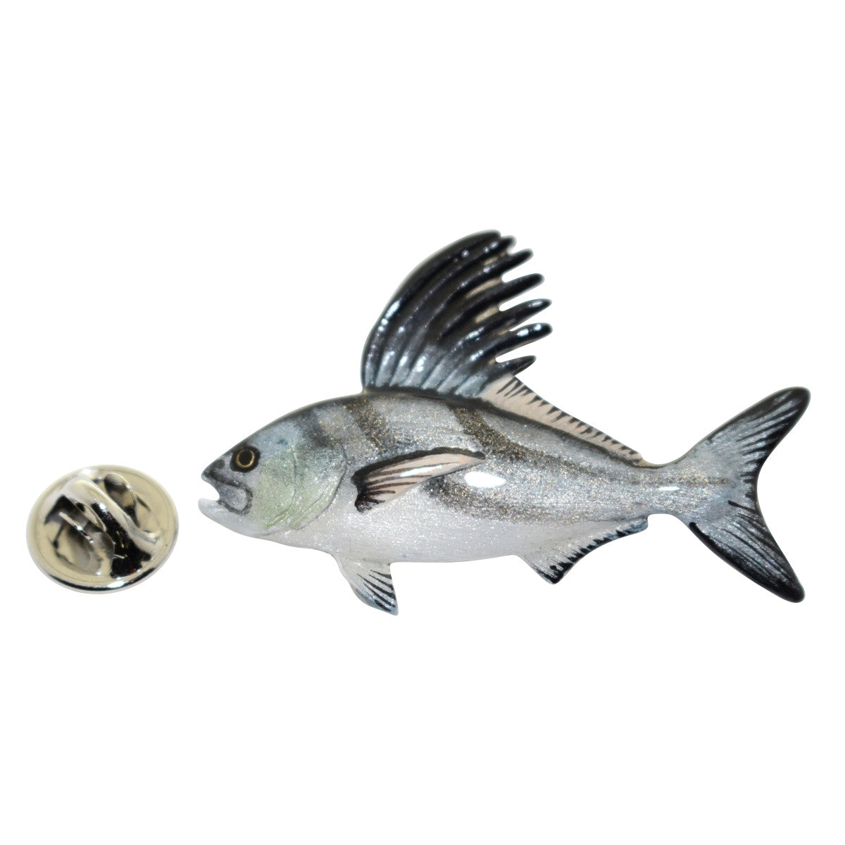 Roosterfish Pin ~ Hand Painted ~ Lapel Pin ~ Hand Painted Lapel Pin ~ Sarah's Treats & Treasures